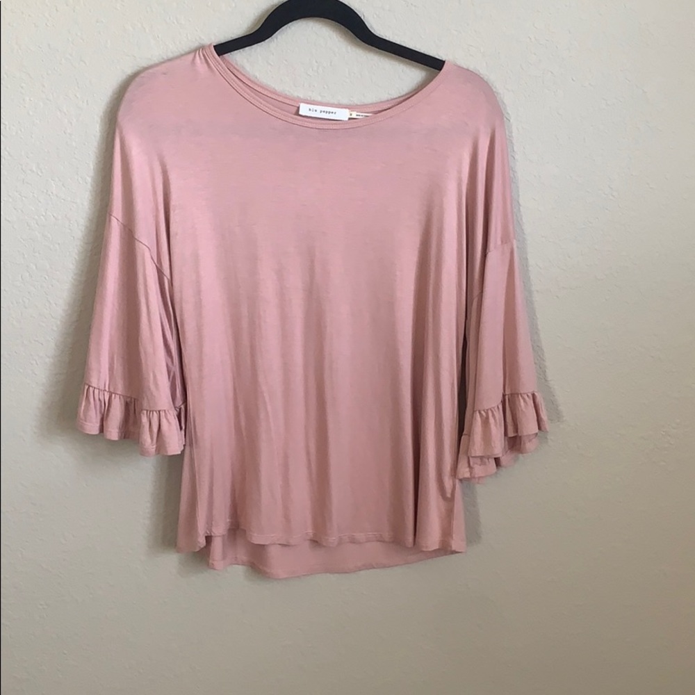 pink loose blouse
